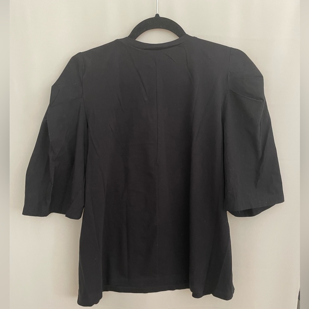 ZARA Black Puffed Sleeves Top - Picture 4 of 5
